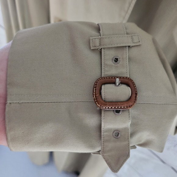 Vintage Burberrys Sz 10 XL Plus Trench Coat Double Breasted Belted Wool Lined - Picture 12 of 16